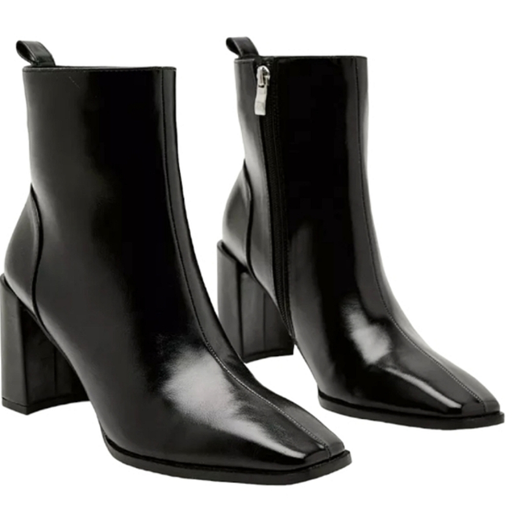 NWOT Nasty Gal Recycled Square Toe Block Heel Ankle Boots